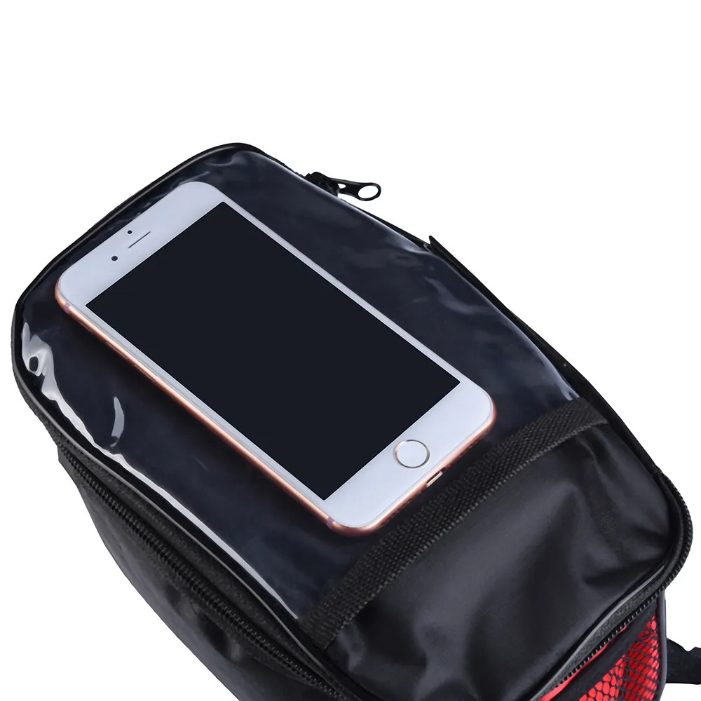 Size 21.5x13.5x16cm Bicycle Bags Front Tube Panniers Touch Screen Cycling Phone Bag Case Mountain Bike Handlebar Phone Pouch