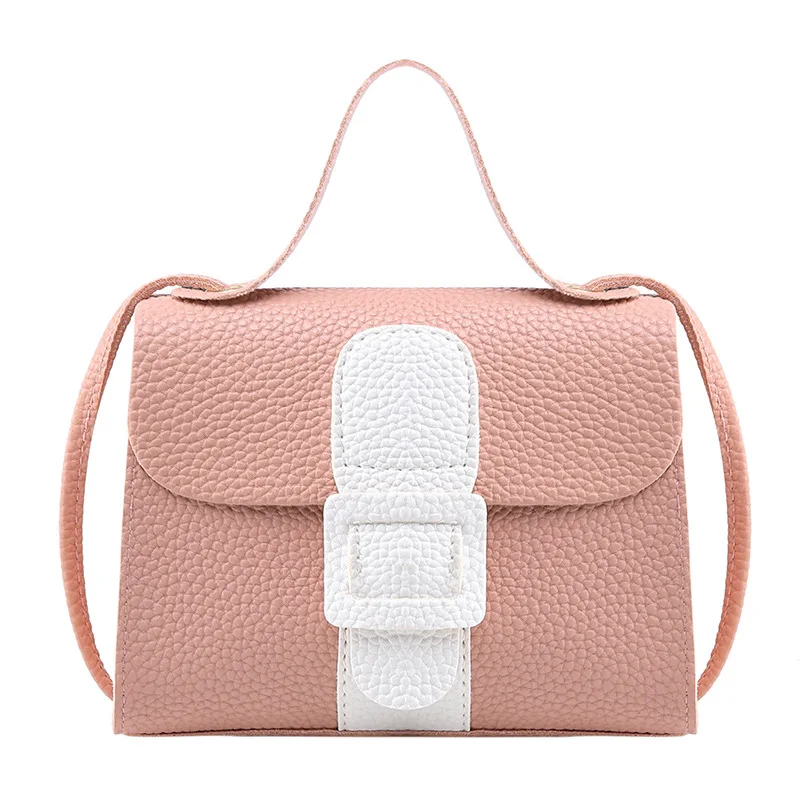 

Embossed Leather Contrasting Color Tongue Bag 2020 New Women's Single Shoulder Messenger Phone Pouch purses and handbags