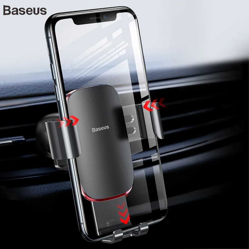 Универсальный автомобильный держатель для телефона Baseus iPhone X Samsung S9