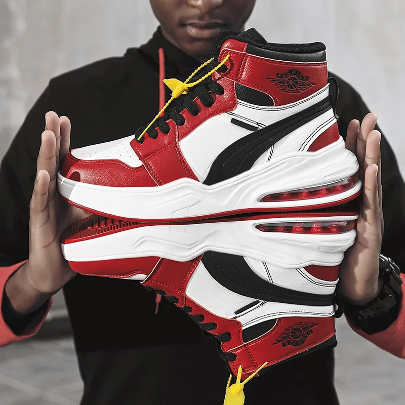 

Men Basketball High Top Shoes Brand AIR Basketball Trainers Mens Cushiong Sole Professional Athletic Boots Outdoor Sneakers Man