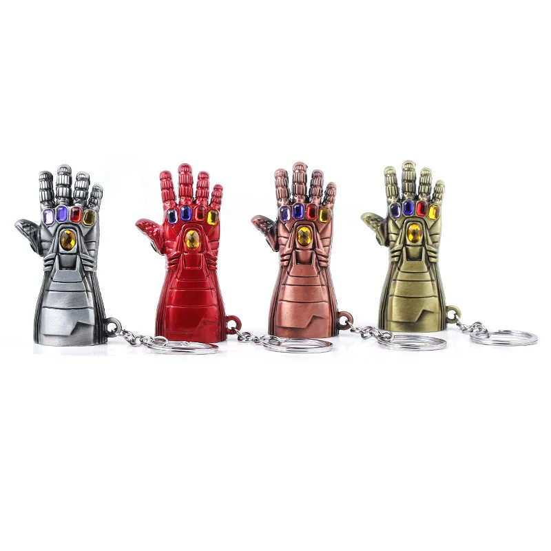 

1set Avengers iron man gloves Keychain marvel llaveros Key chain Finder Keyring Jewelry Accessories