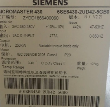 

Original authentic 6SE6430-2UD42-5GB0 Siemens MM430 inverter