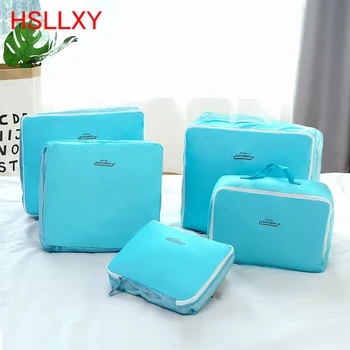 

Hot Sale Travel Organizer Storage Bag Set Clothes Organizer Bags Pouch Suitcase Home Closet Bags for Storage 5 PCS Travel Storag