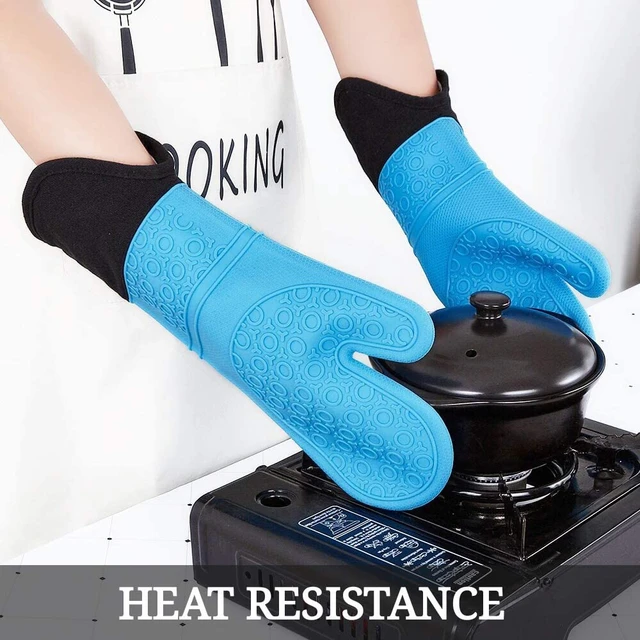 Kitchen Silicone Heat-Resistant Gloves Cooking Barbecue Gants Silicone  Kitchen Microwave Mittens Oven Glove Home Heat Resistant - AliExpress