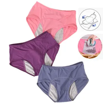 

Leak Proof Menstrual Panties Physiological Pants Women Sexy High Waist Underwear Period Cotton Waterproof Briefs Dropshipping