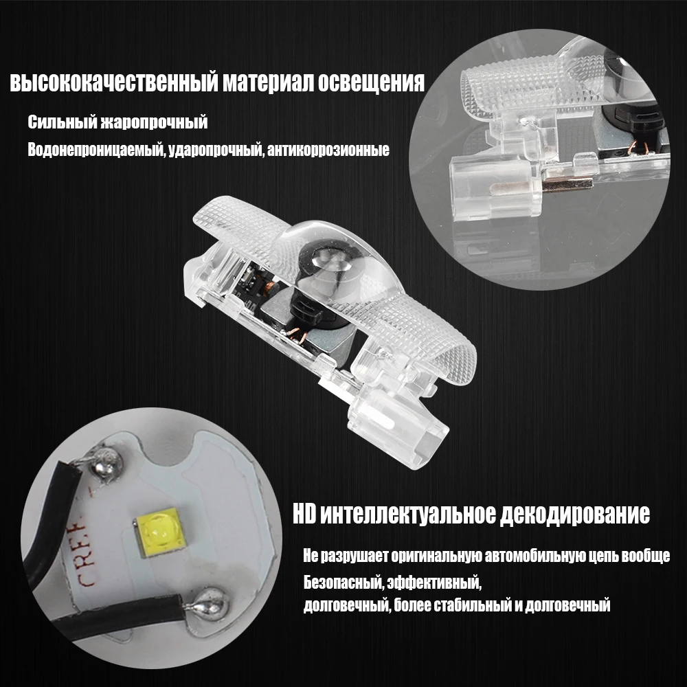  2Pcs Car Logo LED Door Light Laser Projector lamp For Toyota Camry 40 50 70 V40 V50 V70 GT86 EZ Cor - 4000224570336