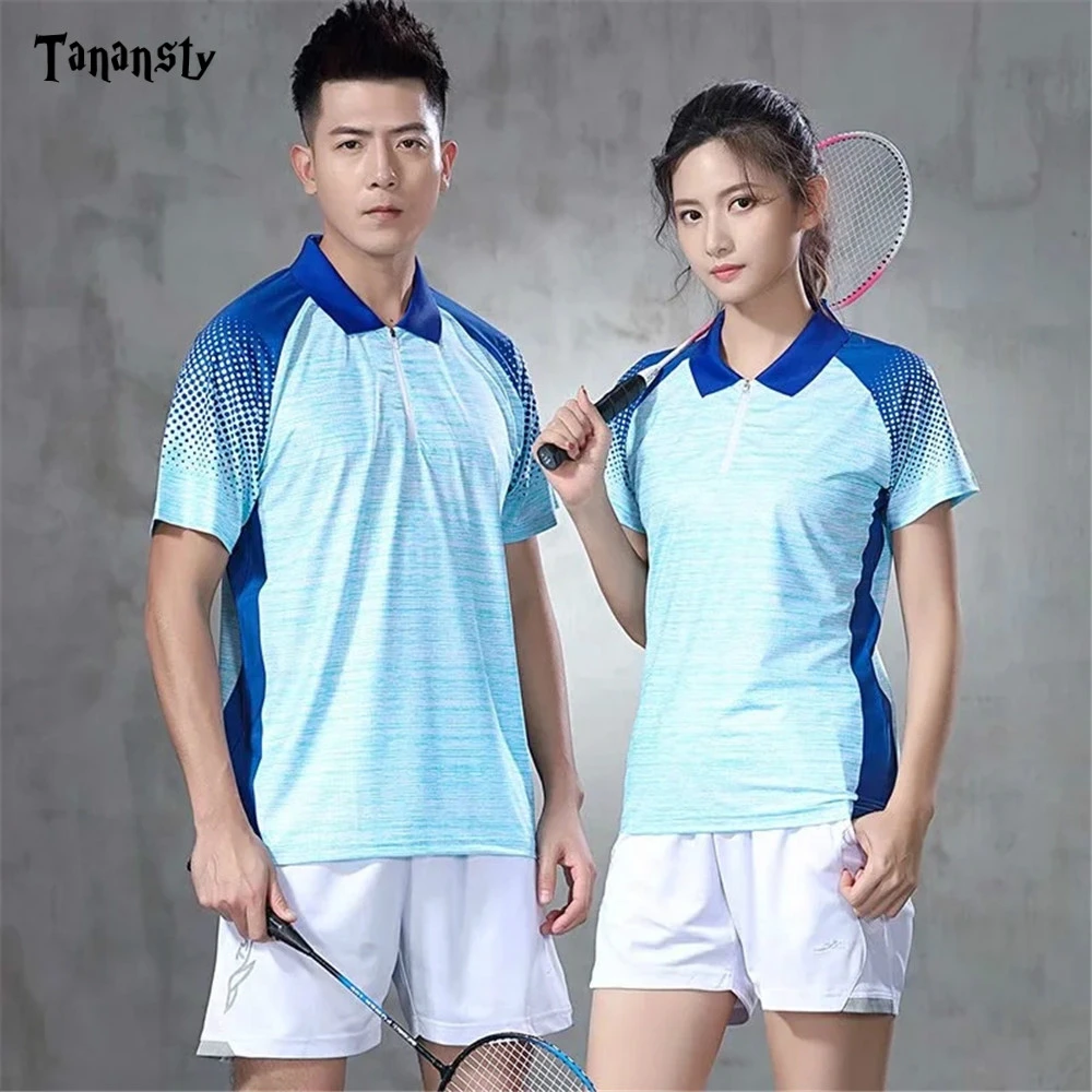Camiseta deportiva de poliéster para hombre y mujer, polo de bádminton, ropa deportiva secado rápido, 2020|Camisetas de tenis| - AliExpress