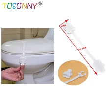 TUSUNNY, 1 шт., защита детей, полипропиленовый безопасный пластиковый удлиненный замок для туалетной двери, Детские Безопасные туалетные замки для детей 40*240,8 мм