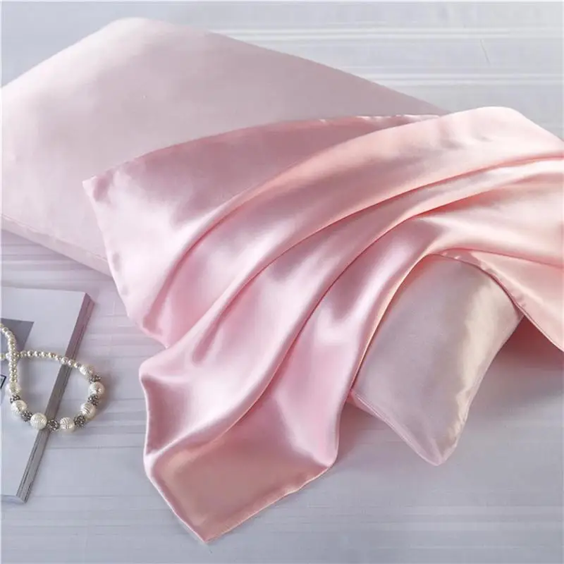 20*30/" Standard Queen Solid 100/% SATIN SILK Bedding Pillowcase Zipper