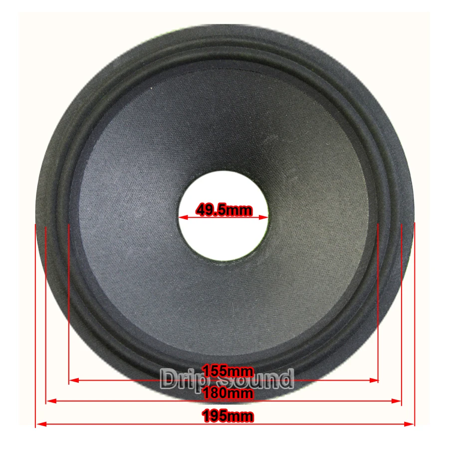 Bacia de Papel Pces Polegadas 49.5mm Núcleo Alto-falante Cone Woofer Tambor Pano Borda Trumper Baixo Peças Reparo 2 8 195mm - Image 6