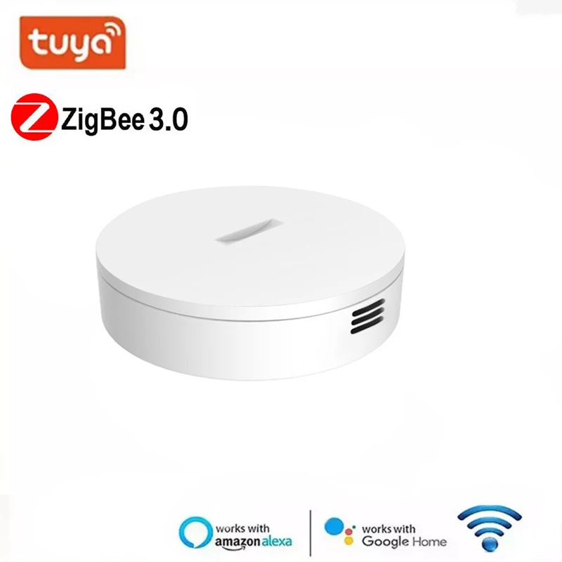 Смарт-датчик температуры и влажности Tuya SmartLife App ZigBee работает от аккумулятора с