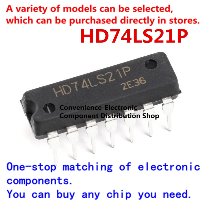 

5PCS/PACK Directly insert HD74LS21P DIP-14 2-input four NOR gate logic gate IC chip