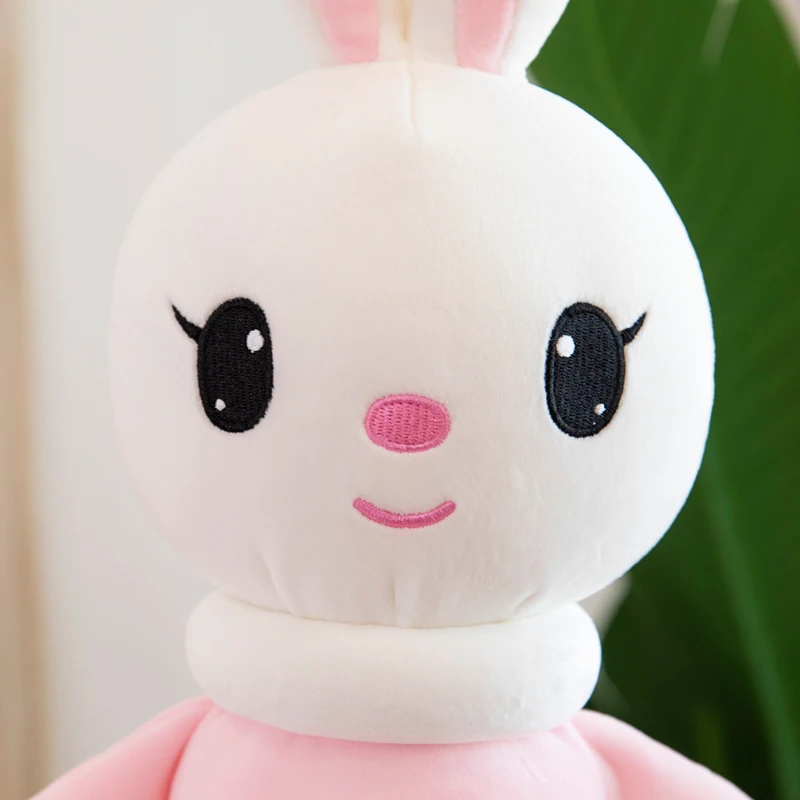 Kawaii плюшевая подушка с кроликом, мягкая плюшевая кукла, длинная плюшевая игрушка, подарки для детей, подушки для кровати для девочек, подушка с милым Кроликом, розовый, синий