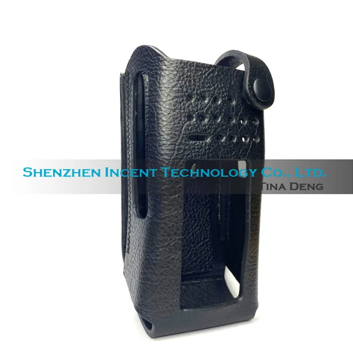 VOIONAIR Genuine Hard Leather Carrying Case For Two Way Radio GP338D GP338D+ XIRP8668