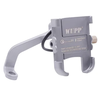 

Cradle Motorcycle Phone Holder Aluminum alloy DC12-24V Waterproof Accessories Fast Charging