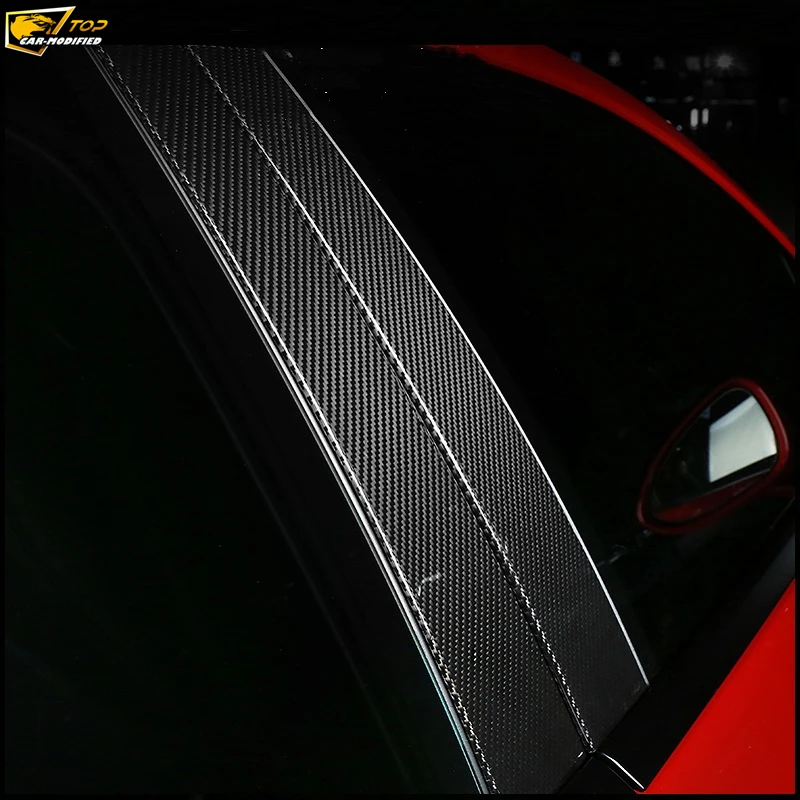 8-100% Real carbon fiber,Free Shipping Carbon Fiber Auto Door B-Pillars Side Window Covers Trims Car Parts for Porsche Cayenne