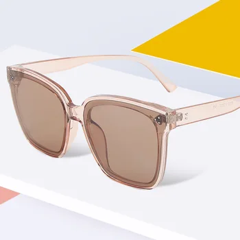 

2020 New Style Sun Glasses Large Frame Square-Meters Nail Sunglasses Women's Trend PC Frame Li Yi Feng Celebrity Style Star
