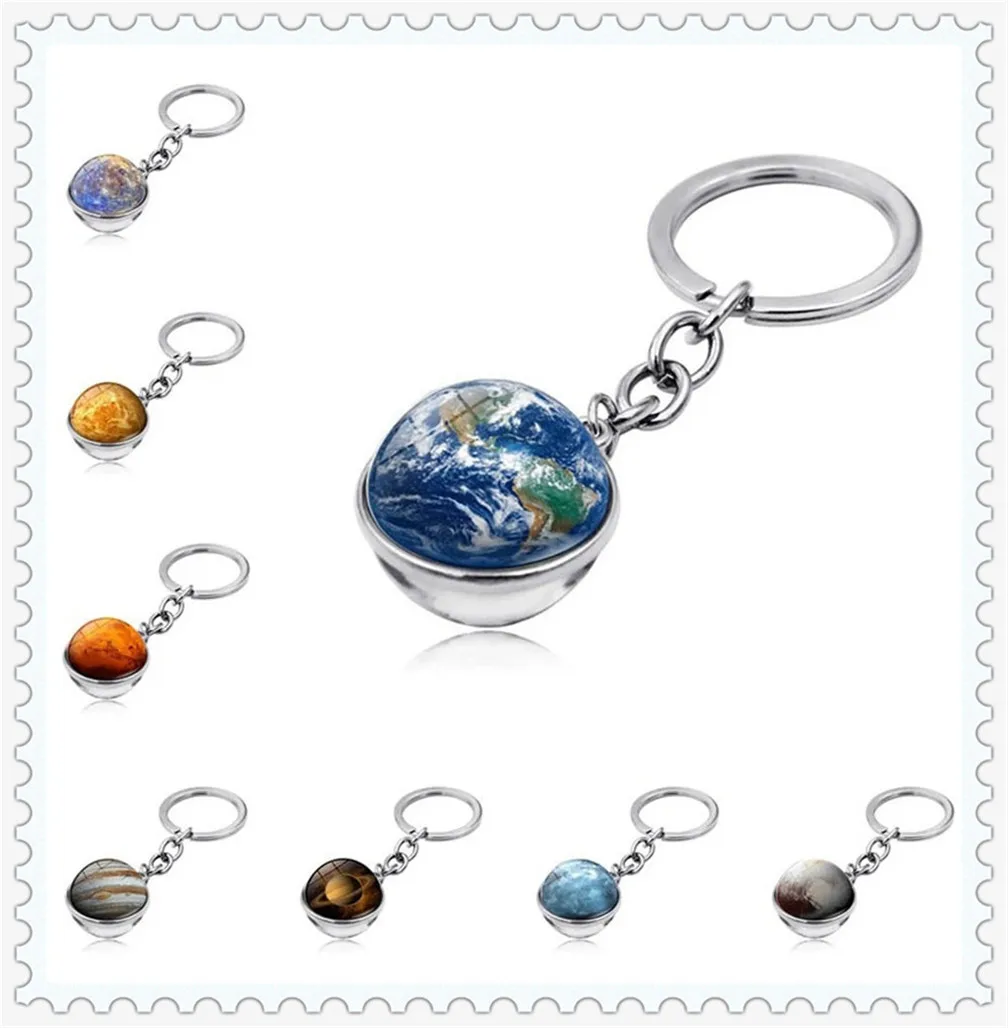 Sfera Di Vetro Auto Portachiavi Terra Sole Marte Immagine D'Arte Per Audi A4 A6 A5 A6L A8L A4 Avant Q7 R A3 3 Porte I Ah Ah A8 A3