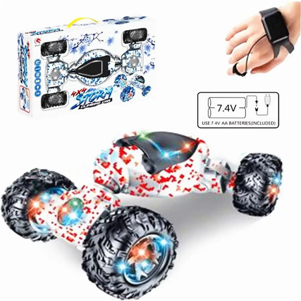 1:12 2 4 GHz 4WD 10CH двухсторонний Радиоуправляемый трюк Автомобильный датчик жестов