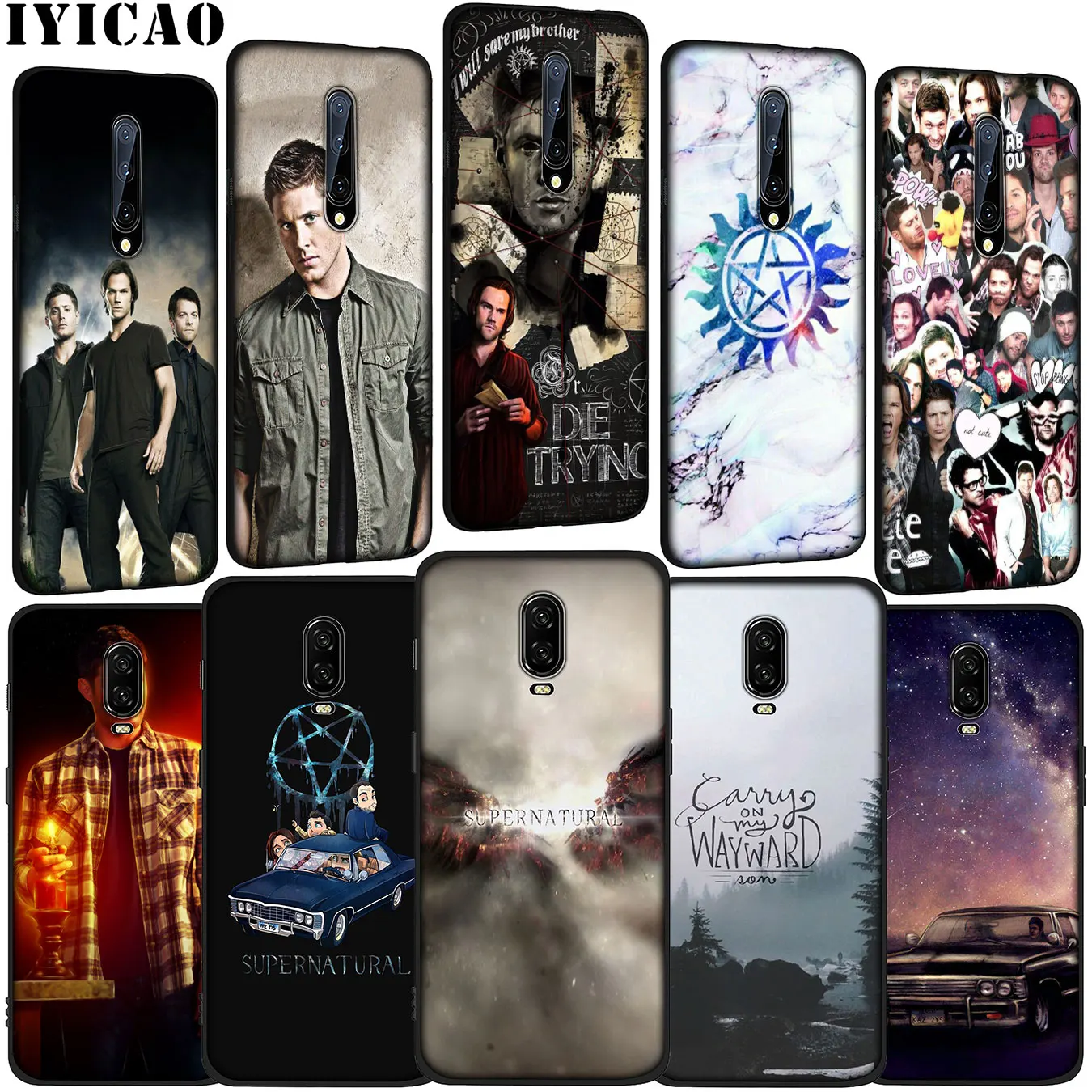 IYICAO Supernatural Jared Padalecki Soft Silicone TPU Black Phone Case for OnePlus 7T 7 Pro 6T 6 5T 5 One Plus 7Pro Cover |