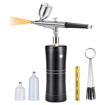 

Airbrush Kit, Rechargeable Handheld Mini Air Compressor Airbrush Makeup Kit, Portable Cordless Airbrush Kit with Low Noise for M