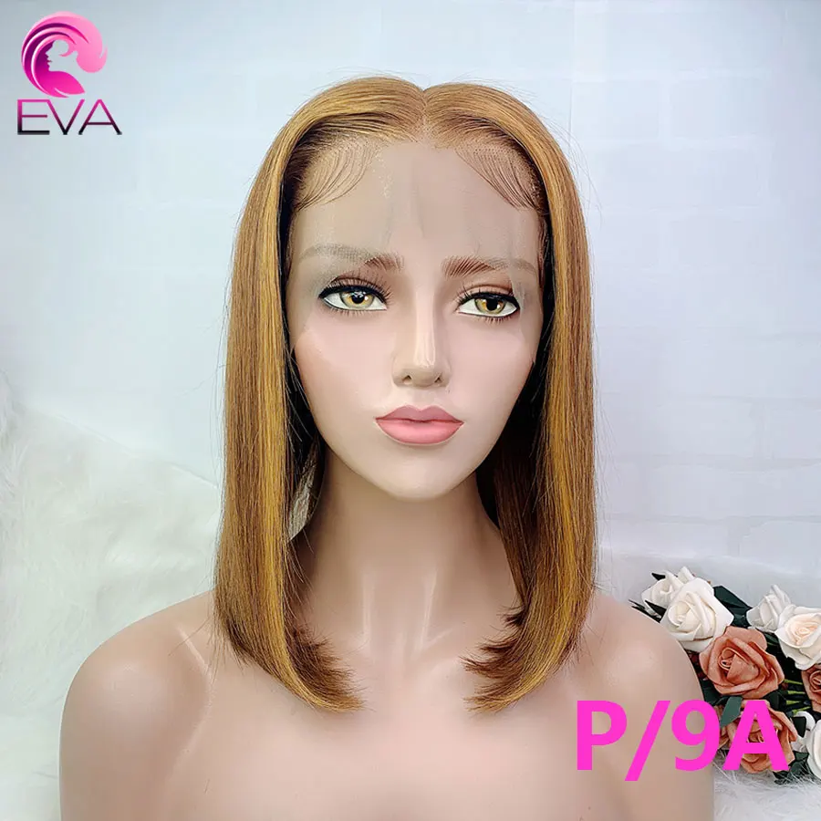 Eva Pro.Ratio Ombre 150% 13x6 Lace Front Human Hair Wigs Pre Plucked With Baby Hair Brazilian Remy Straight Hair For Black Women