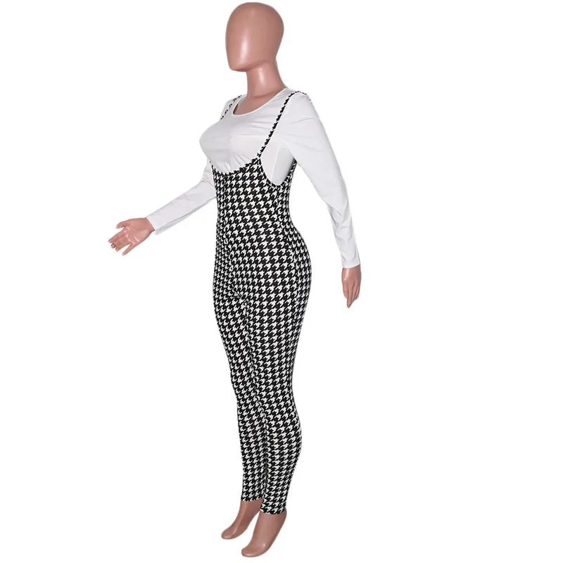 Two Piece Set Women Solid Top Tshirts Suspender Trousers Leggings Plaid Pants Club Outfits Tracksuit Wholesale Dropshipping capri dress