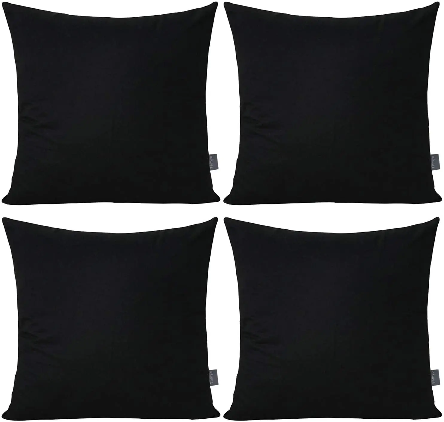2-Pack Cotton Comfortable Solid Decorative Throw Pillow Case Square Cushion Cover Pillowcase (Cover Only No Insert) | Аксессуары для