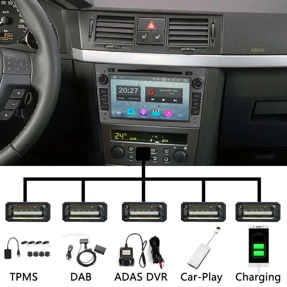 Sale 4GB RAM Android 9.0 USBX5 Car DVD for Opel Antara Astra H G Combo Corsa Zafira B Vectra C D Meriva Vivaro Tigra Car Radio GPS 1