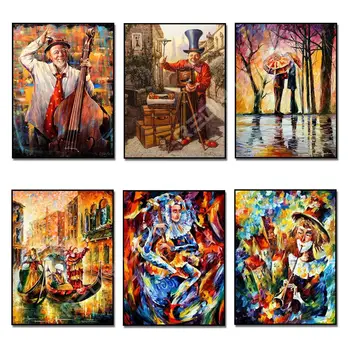 

Diamond Painting Full Square/Round Diamond Embroidery Raining Street Lovers DIY Diamond Mosaic Picture of Rhinestones Home Decor