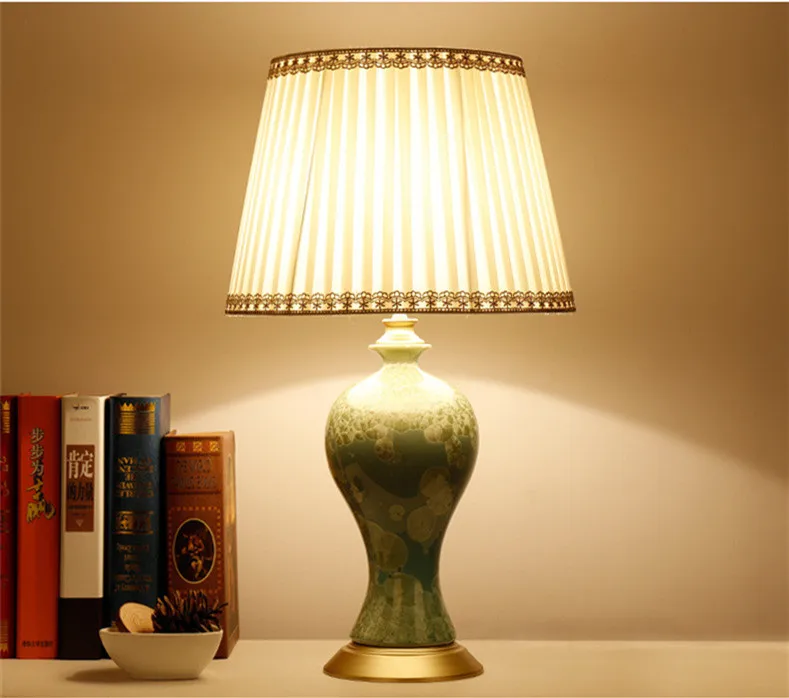 AOSONG Керамические настольные лампы латунные Настольные светильники роскошные