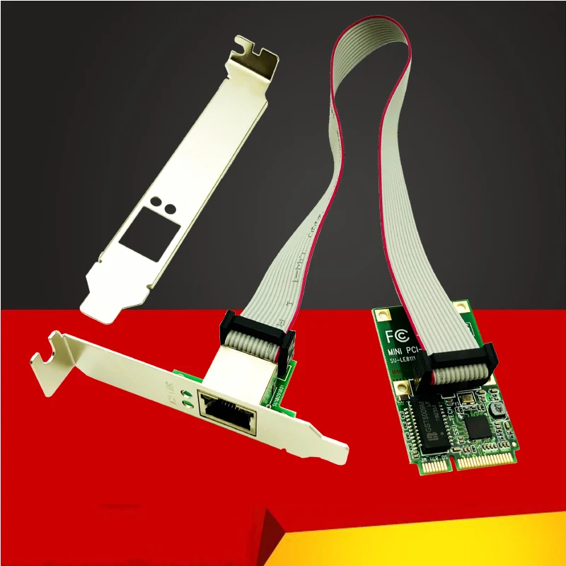 BTBcoin сетевая карта Mini PCI-E 1000 Мбит/с Gigabit Ethernet 10/100/1000 м NIC RJ45 LAN сетевой адаптер для