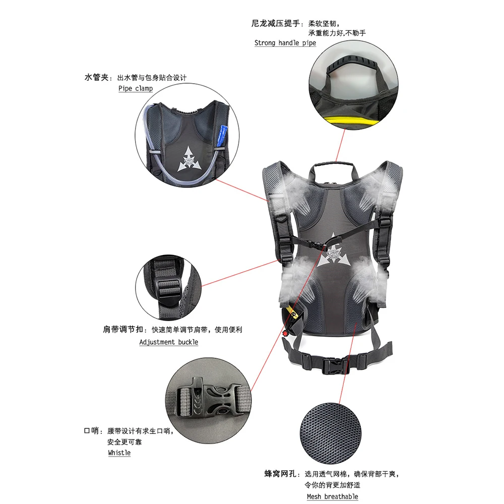 SSPEC 17L мотоциклетная сумка, водонепроницаемый мотоциклетный рюкзак, сумка для шлема с сумкой для воды, рюкзак для альпинизма, кемпинга, Путешествий, Походов