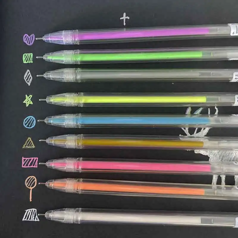 21 Teile/los Weiß Gel Stift Fotoalbum 0,5mm Farbe tinte Stift Schreibwaren Büro Schule Lernen Nette Scrapbooking Stift Geschenk für Kinder – Detail 12