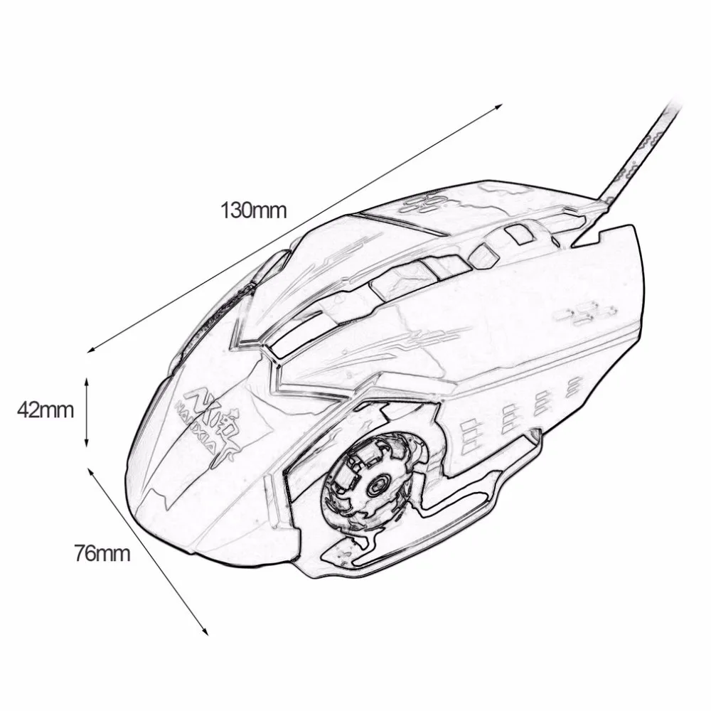 NANXIA M610 6D Проводная игровая мышь, 4 кнопки для геймера, ноутбука, ПК, мыши, светодиодный USB проводной модный дизайн