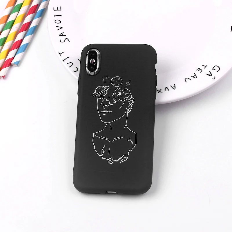 P Для яблок IPhone7Plus 8Plus силиконовый простой прочный мягкий чехол для задней крышки не для IPone iPhone Smax Apple Phone защитные чехлы - Цвет: P