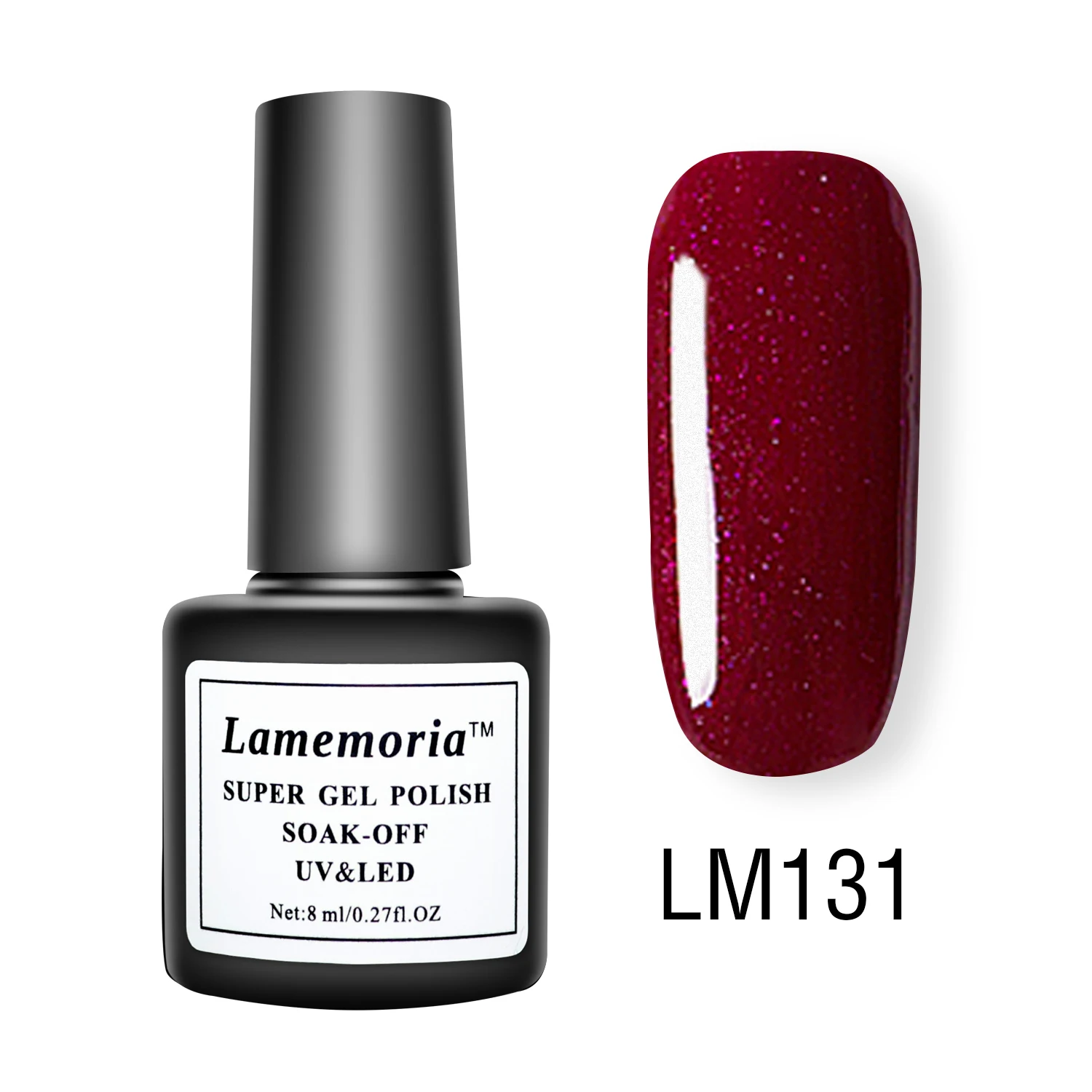 LM131 Lamemoria, 8 мл, синий блестящий Гель-лак для ногтей, гибрид, УФ Гель-лак, лаки для маникюра, основной дизайн, маникюр, Нейл-арт, топ, Nagellak - Цвет: LM131