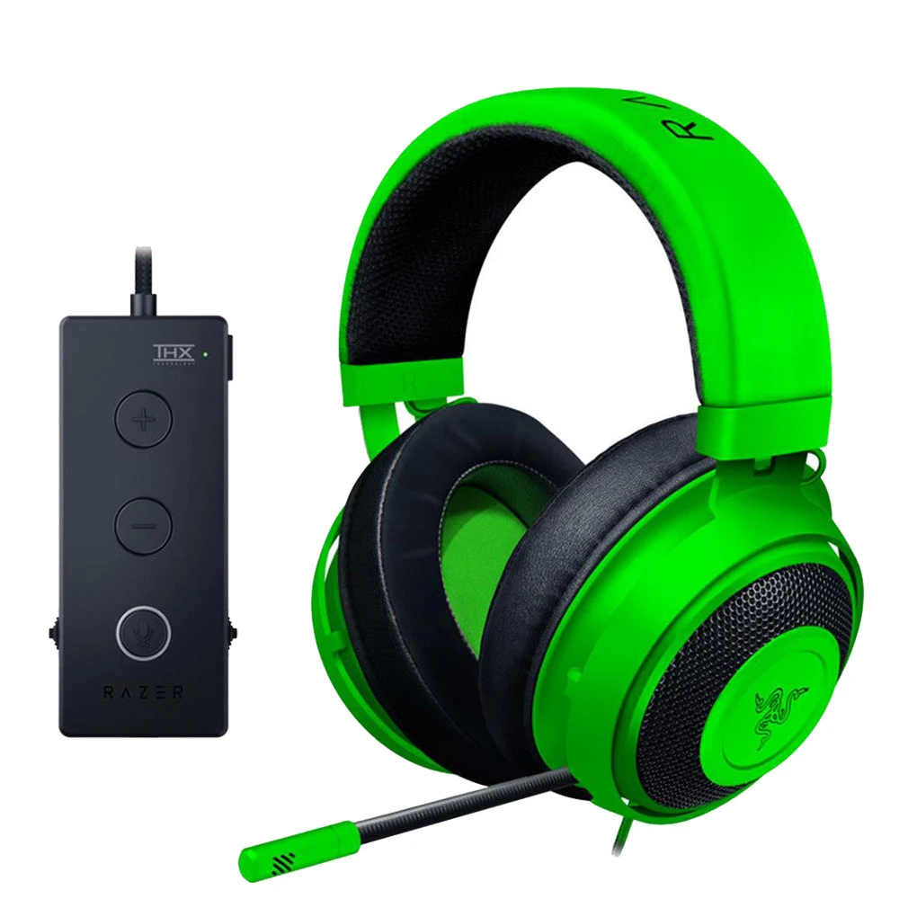 Игровые наушники razer Kraken Tournament Edition с разъемом 3,5 мм работают с ПК, PS4, Xbox One, переключателем, мобильными устройствами, Геймерской гарнитурой