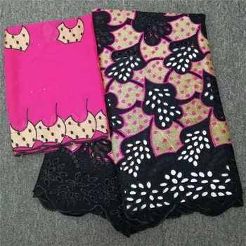 

High Quality Swiss Voile Lace In Switzerland Nigerian Lace Fabric African Cotton Voile Lace Fabric For 5+2yards Wedding L65-3048