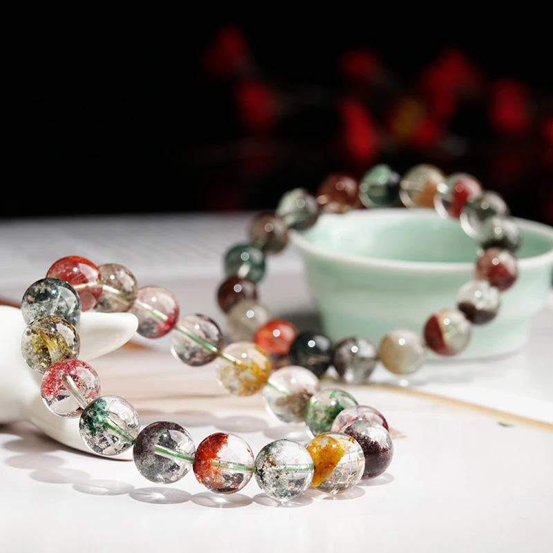 Rainbow Ghost Stone Beads Bangles & Bracelets Fashion Jewelry
