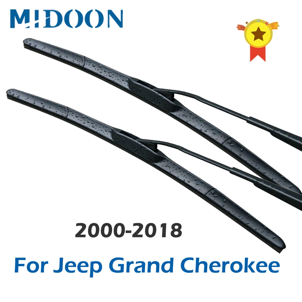 Midoon Hybrid Wiper Blades For Jeep Grand Cherokee Fit Hook Arms Model