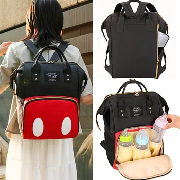 

New Mummy Bag Dot Waterproof Multifunctional Mass Shoulders Mother Back Milk Package Nylon Maternity Nappy Top-handle Bags