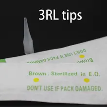 500 шт стерильные 3RL индивидуальные Упакованные иглы для татуажа, Перманентный макияж тайваньский гигантский Солнечный станок для татуажа, игольчатые колпачки