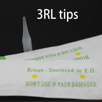 

500Pcs Sterile 3RL Individual Packed Tattoo Needle Tips Permanent Makeup Taiwan Giant Sun Tattoo Machine Needle Caps