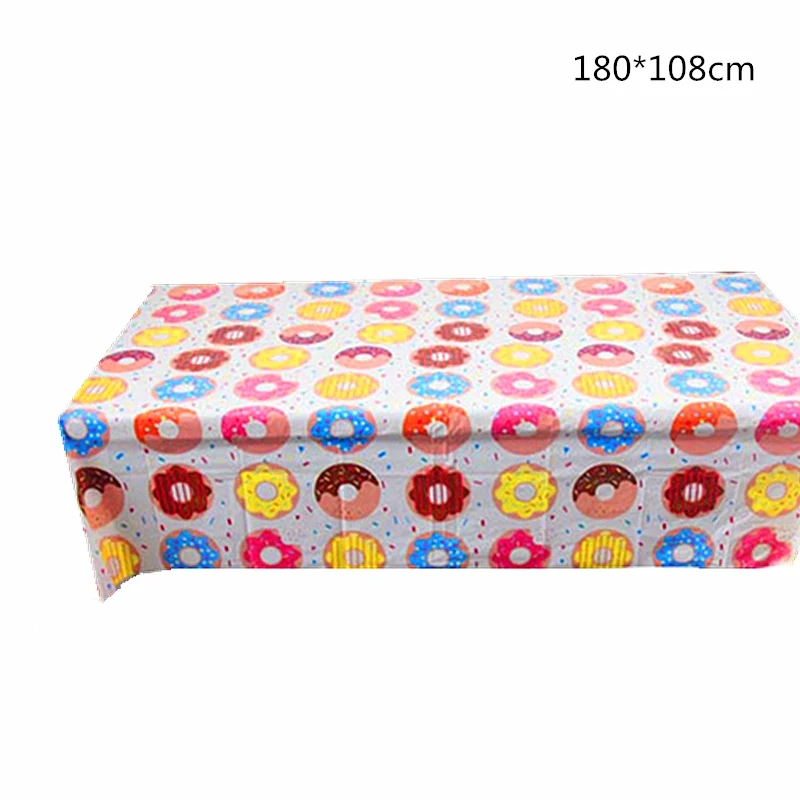 

Donut Party Disposable Tableware Paper Plates Cups Napkins Tablecloth Banner Baby Shower Kids Birthday Party Decoration Supplies