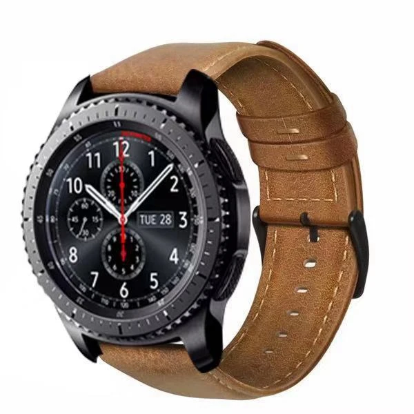 Общий Для samsung S3 Classic gear sport S2 Band galaxy watch active 40 мм 44 мм huami amazfit gtr ремешок Bip huawei GT 2 42 46 мм - Цвет ремешка: light brown