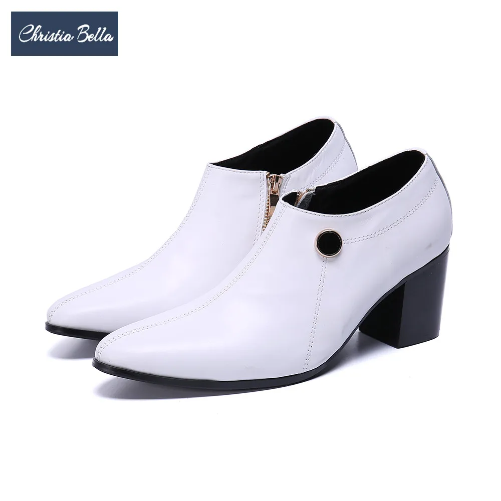 designer white ankle boots