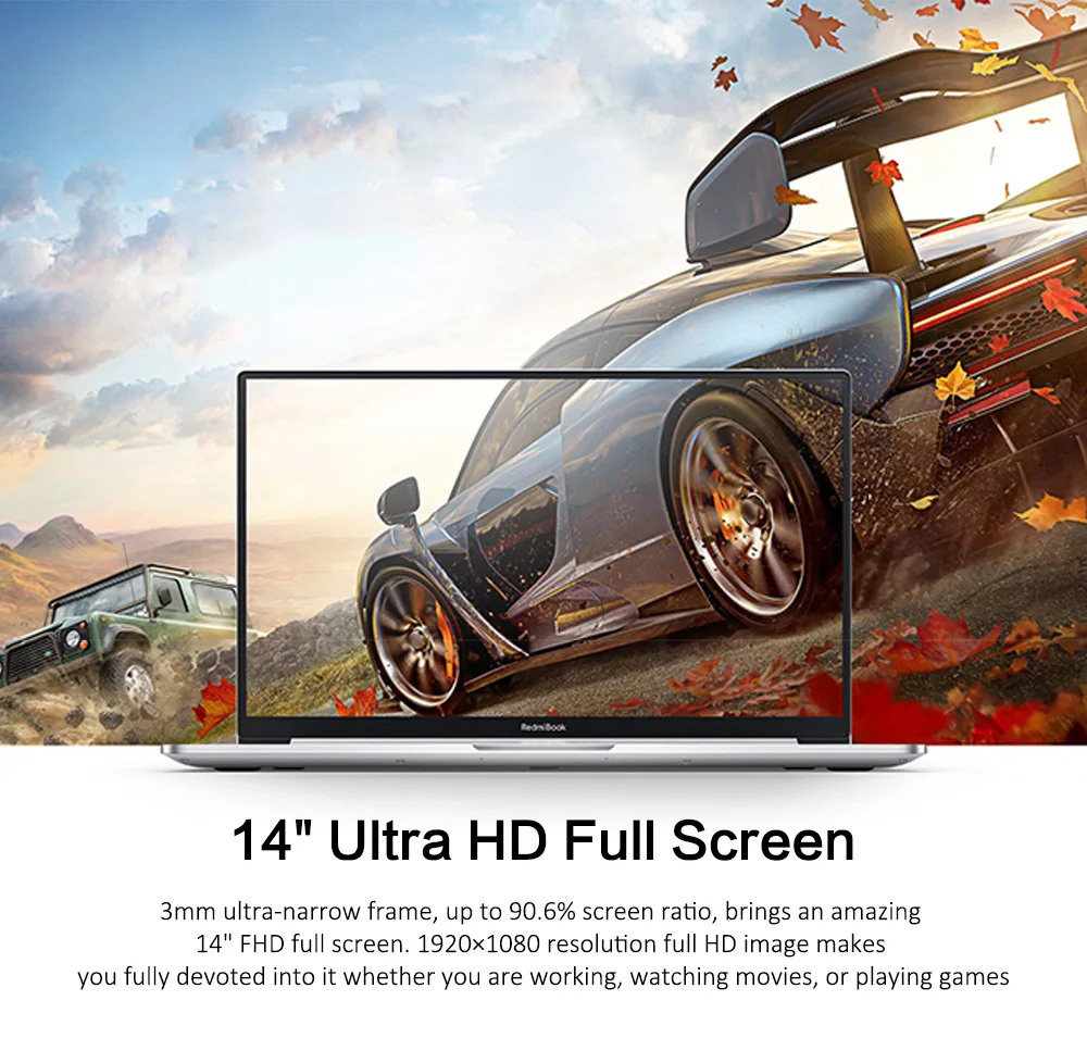 Xiaomi RedmiBook 14 Ⅱ 14-inch FHD Laptop 8-core 8GB RAM 512GB ROM 40Wh Battery 11h Long Endurance