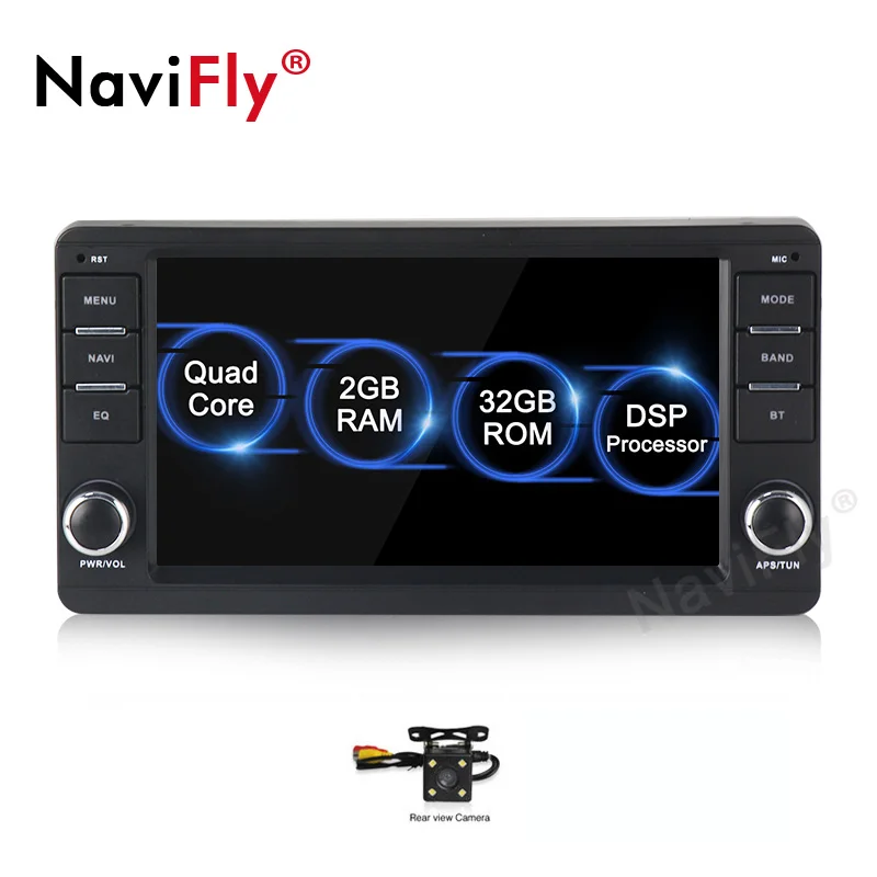 NaviFly 2 din Android 9 Автомобильный мультимедийный плеер для Mitsubishi outlander 3 lancer asx 2012-14 gps навигация радио плеер без dvd - Цвет: 2GB-32GB-Camera