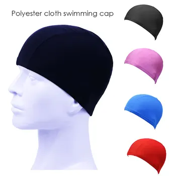 

Swimming Hat High Elasticity Polyester Hats Fashion Pool Shower Bathing Cap Waterproof Swimming Cap